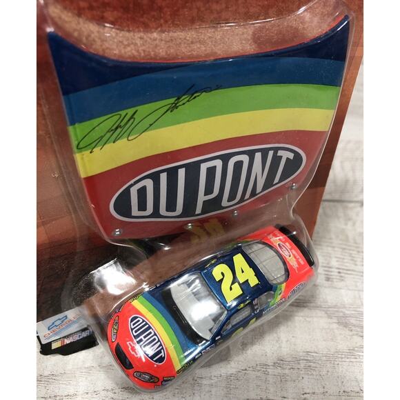 (lot Of 2) 2004 1/64 Jeff Gordon #24 DuPont w Hood Magnet & 1998 1/43 w/ Stand - Picture 4 of 11